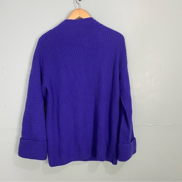 Athleta Azaela Sweater Knit Purple Blue Sz S Wool Cashmere‎ Blend Chunky 466769 - Picture 6 of 8